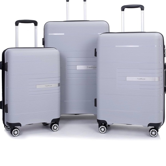 Handbags - Silver luggage set for traveling